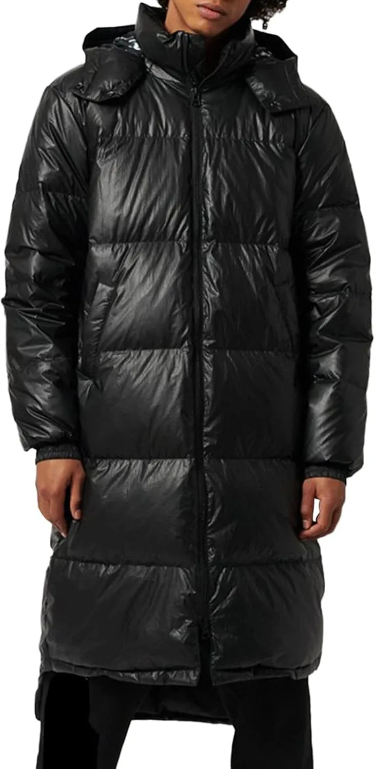 Men's Autumn And Winter Coat Jacket Large Size Solid Color Long Cotton Coat Padded Insulated Jackets for Men