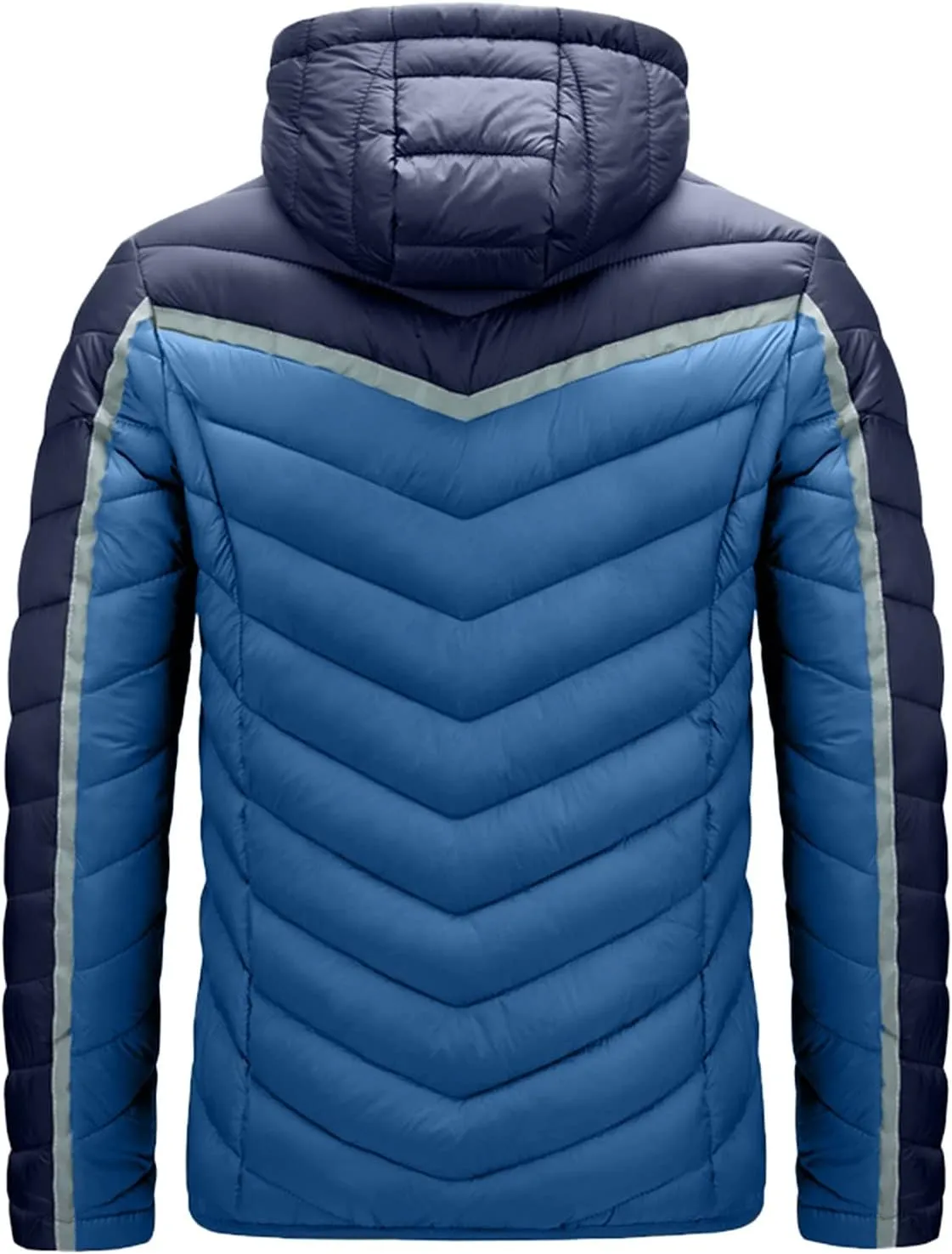 Men's Autumn And Winter Coat Leisure Plus Size Light Zipper Pocket Detachable Hat Cotton-padded Winter Replacement Hood