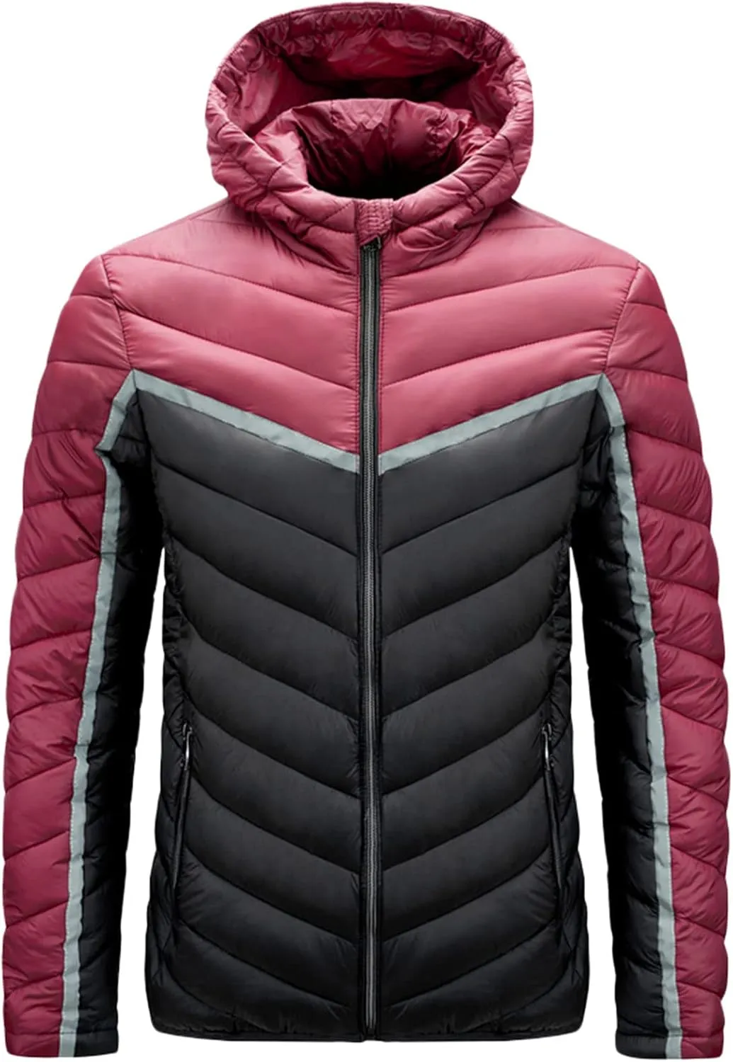 Men's Autumn And Winter Coat Leisure Plus Size Light Zipper Pocket Detachable Hat Cotton-padded Winter Replacement Hood