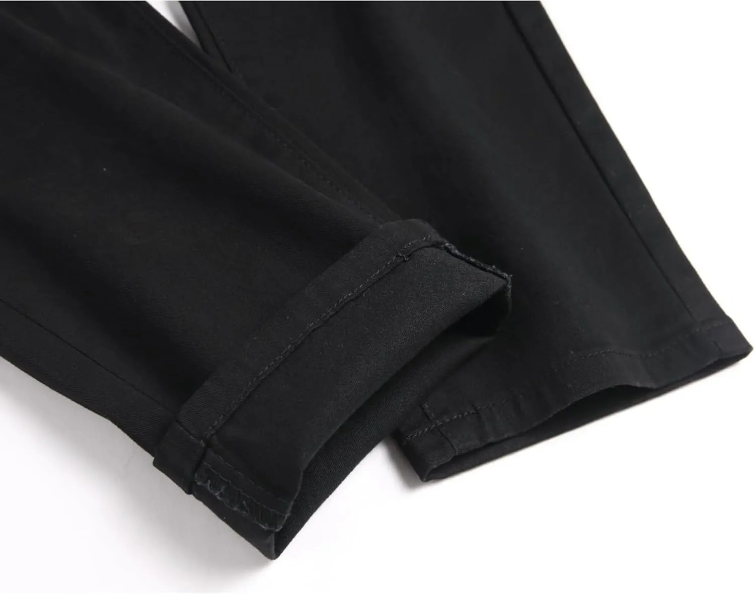 Men's Casual Printed Slim Fit Jeans Stretch Skinny Stretch Dress Slacks Slim fit Plaid Denim Pants for Men