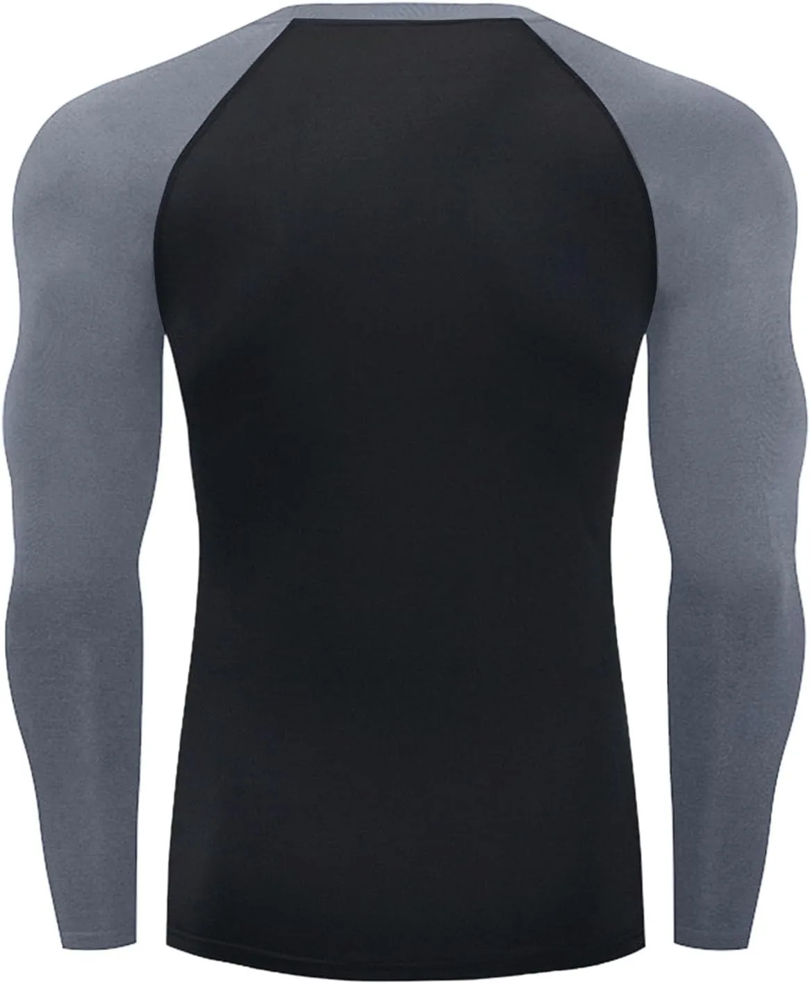 Mens Sports Shirt Long Sleeve Color Block Patchwork Casual Shirts for Men Quick Dry Slim Fit Running Gym Exercise Tops