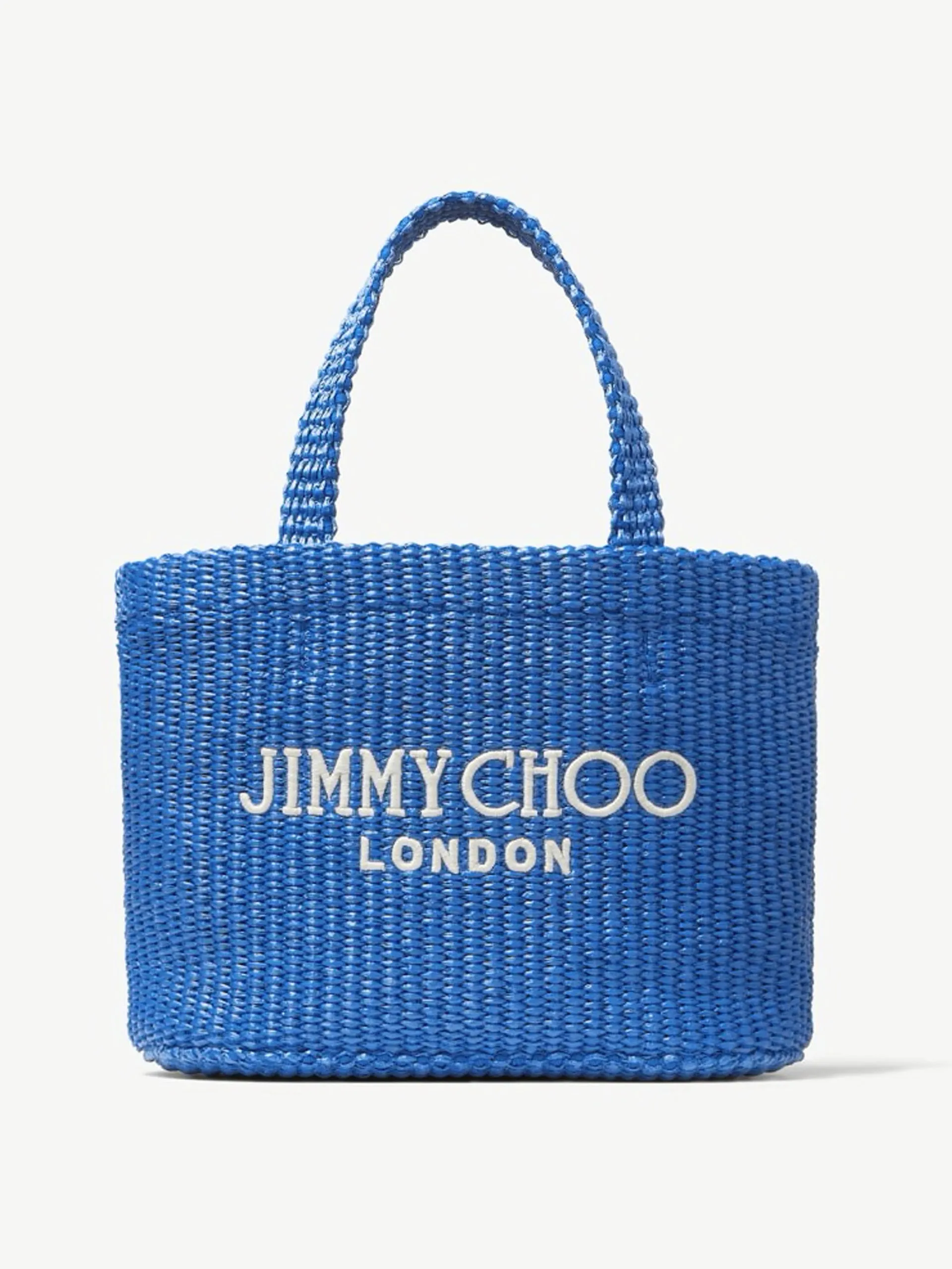 Mini blue beach tote bag