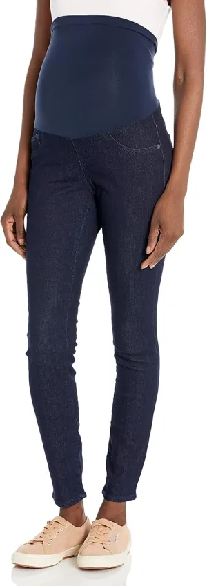 Motherhood Maternity Women's Super Stretch Secret Fit Over The Belly Skinny Jeans Indigo Blue