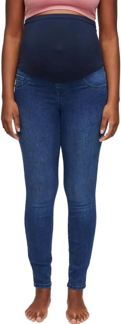 Motherhood Maternity Women's Super Stretch Secret Fit Over The Belly Skinny Jeans Indigo Blue