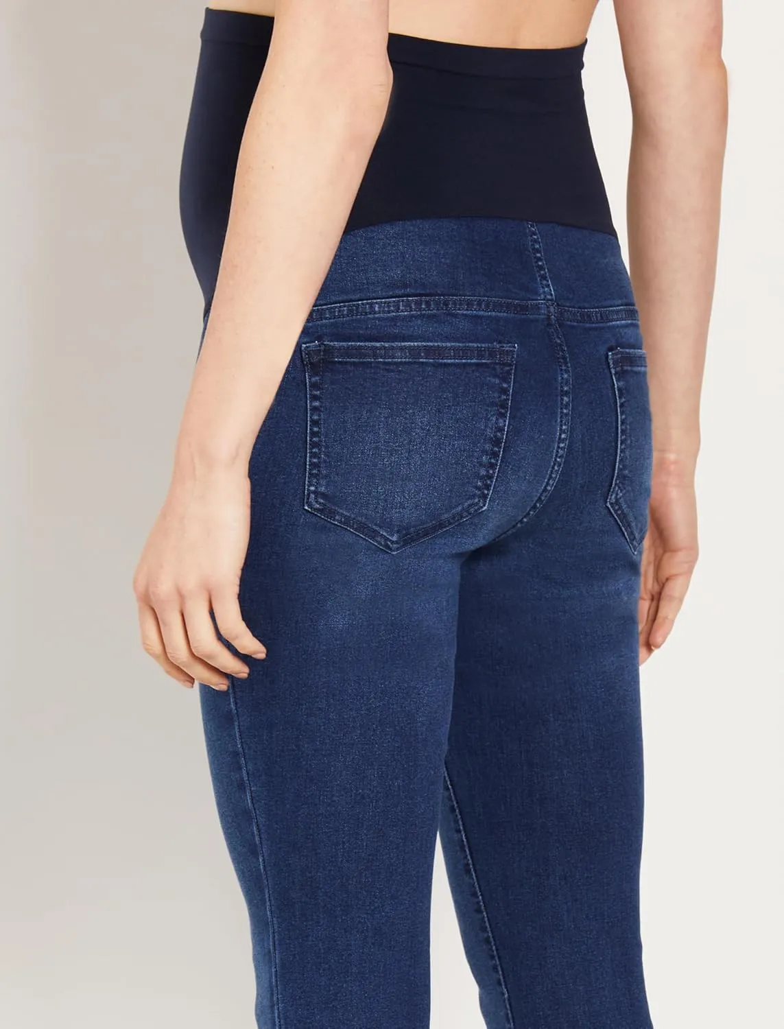 Motherhood Maternity Women's Super Stretch Secret Fit Over The Belly Skinny Jeans Indigo Blue