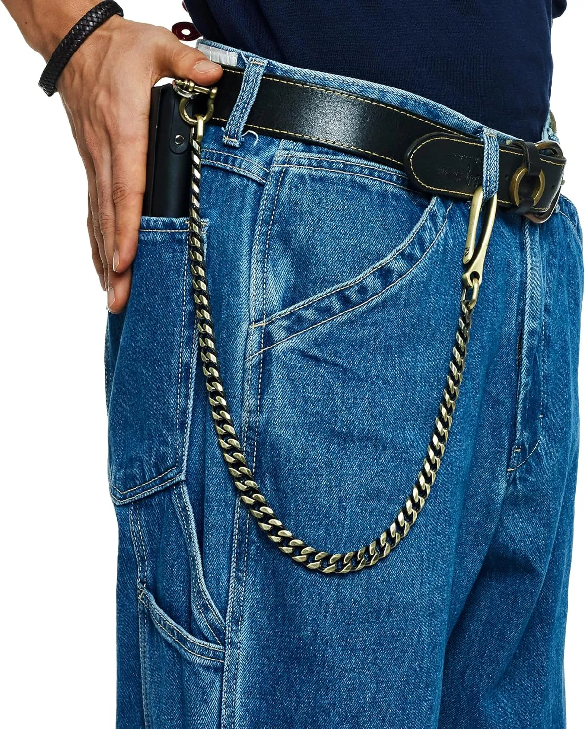 newtro Wallet Chain Men Women Boy Girl, Biker Motorcycle Pants Jean Punk Long Key Chain Black Gold Silver 26 Types