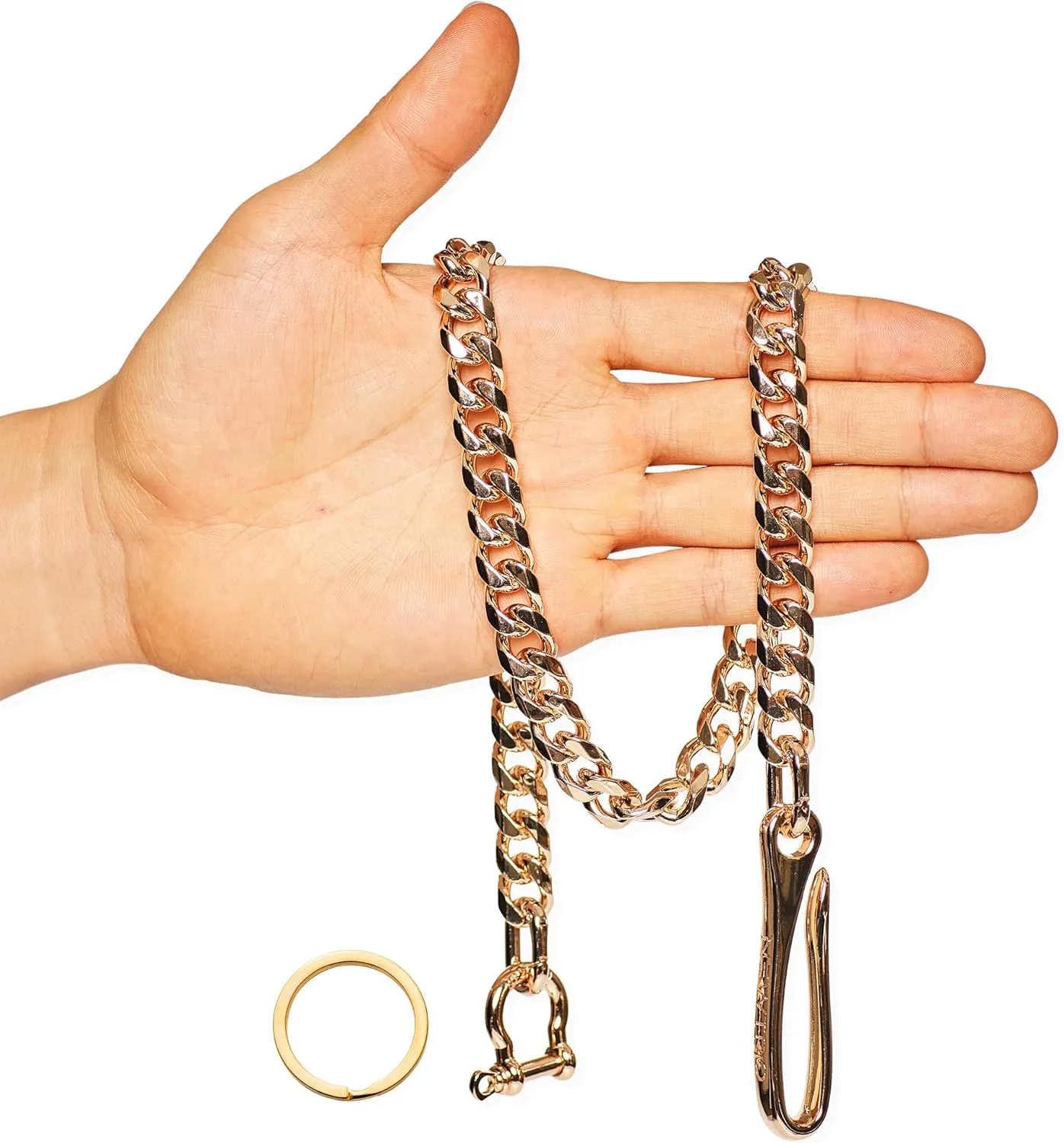newtro Wallet Chain Men Women Boy Girl, Biker Motorcycle Pants Jean Punk Long Key Chain Black Gold Silver 26 Types