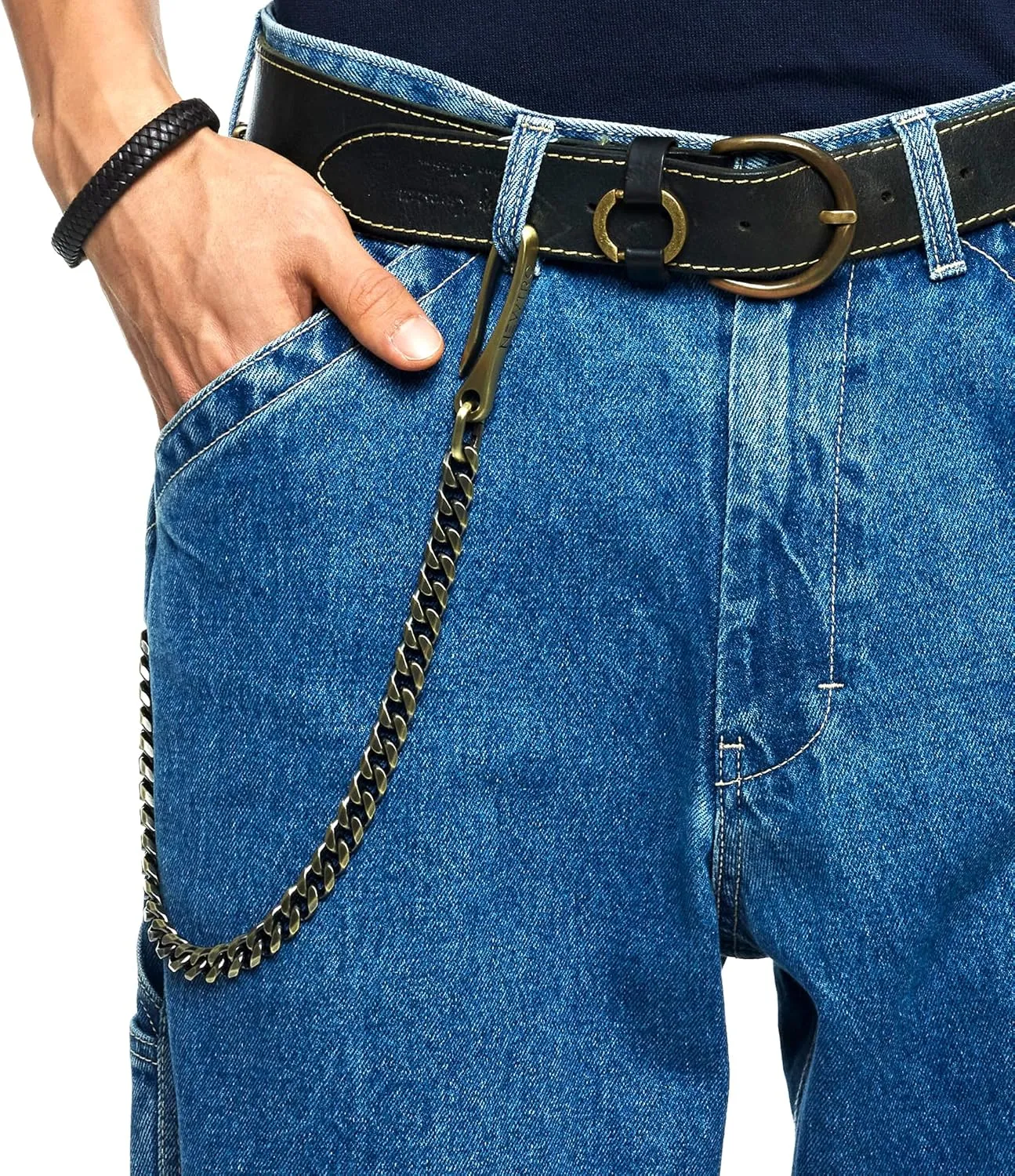 newtro Wallet Chain Men Women Boy Girl, Biker Motorcycle Pants Jean Punk Long Key Chain Black Gold Silver 26 Types