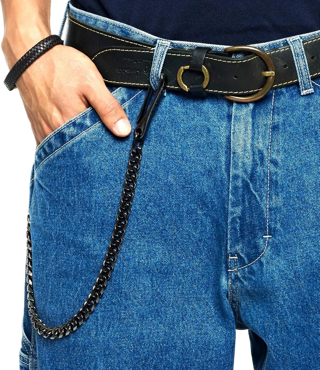 newtro Wallet Chain Men Women Boy Girl, Biker Motorcycle Pants Jean Punk Long Key Chain Black Gold Silver 26 Types