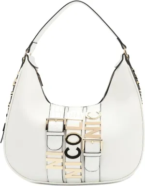 Nicole Lee Large Shoulder Bag, Vegan Leather, Croc Accent Design