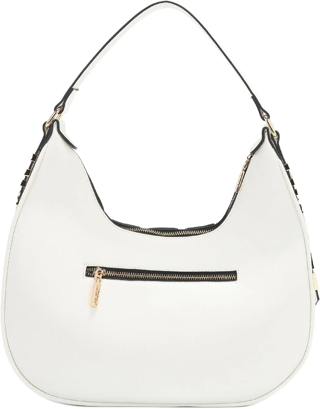 Nicole Lee Large Shoulder Bag, Vegan Leather, Croc Accent Design