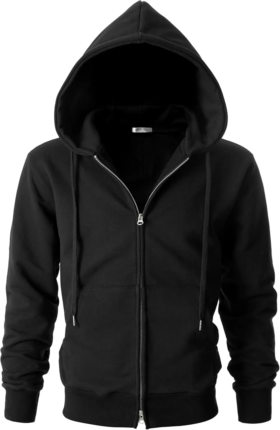 Ohoo Men's Zip Up Hoodie Lightweight Sweatshirt Full Zip Hooded Jacket