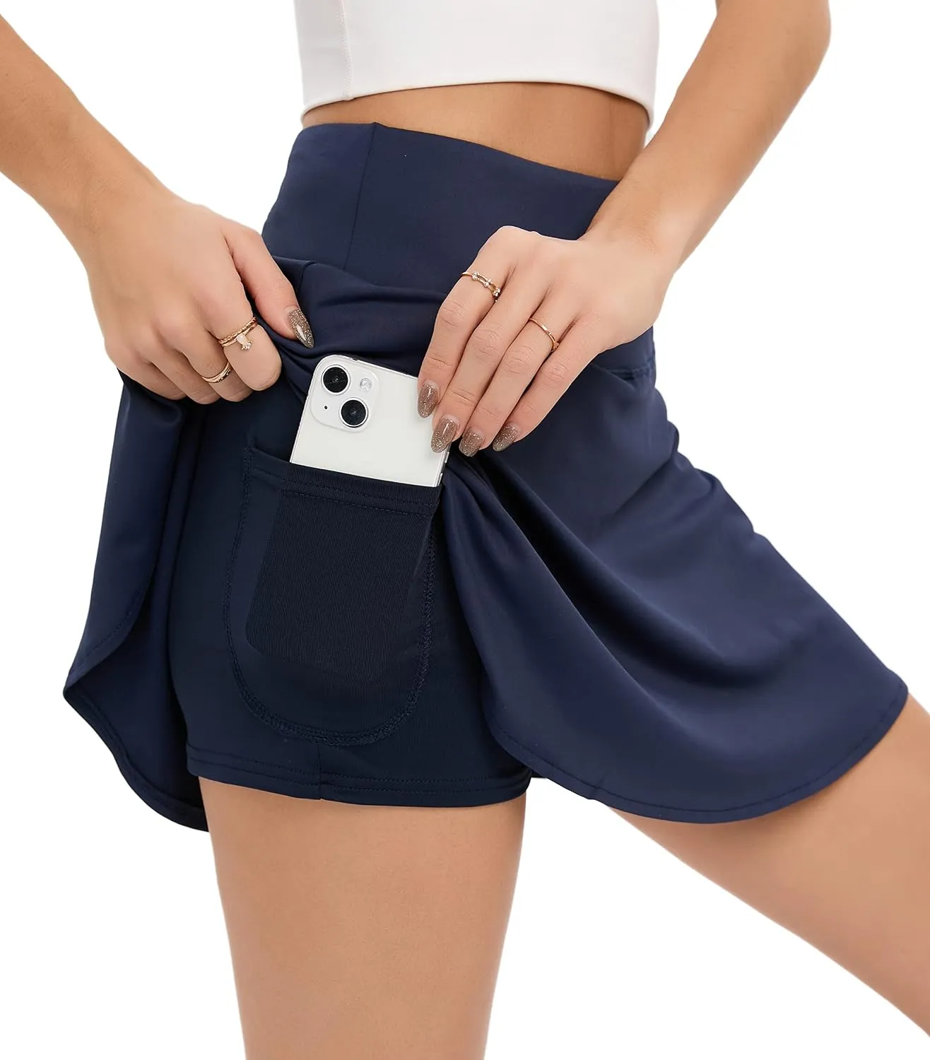 Oyamiki Women's Athletic Skort Tennis Skirt Perfect for Running Training Sports Golf
