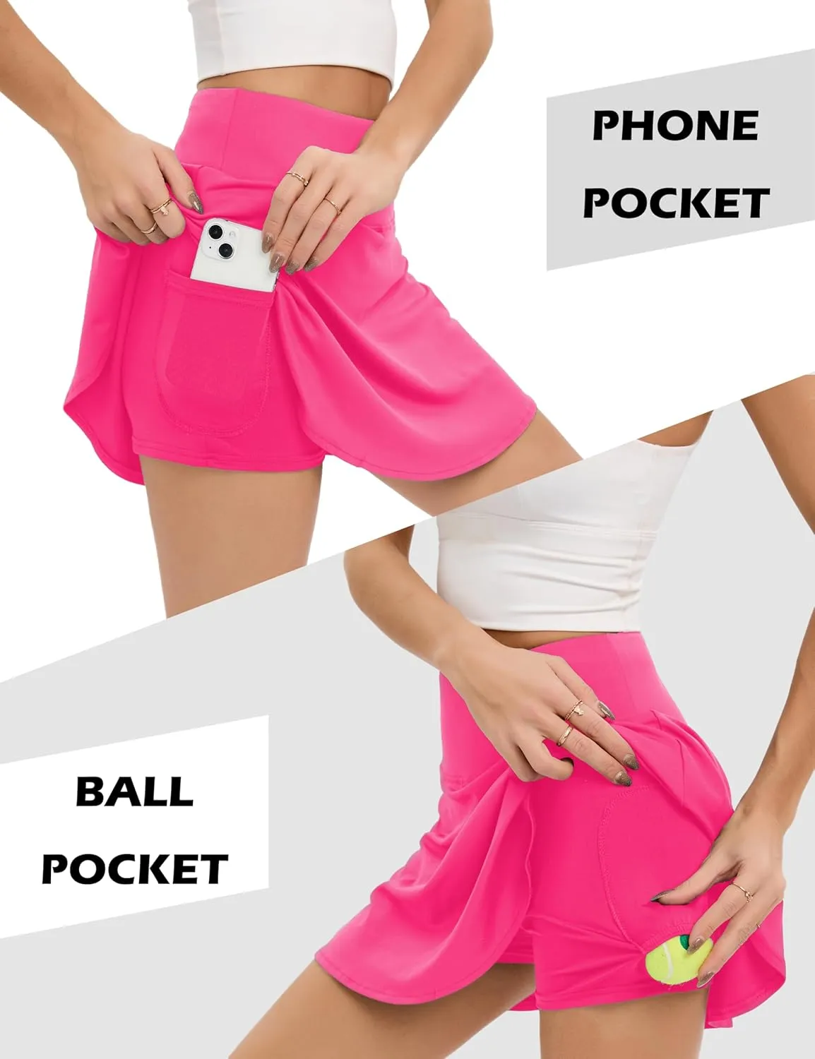 Oyamiki Women's Athletic Skort Tennis Skirt Perfect for Running Training Sports Golf