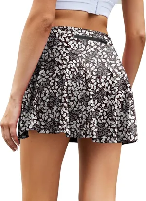 Oyamiki Women's Athletic Skort Tennis Skirt Perfect for Running Training Sports Golf