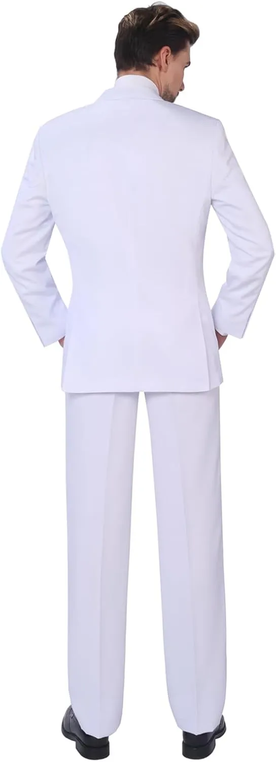 P&L Men's 2-Piece Classic Fit Single Breasted 2 Buttons Blazer & Trousers Suit