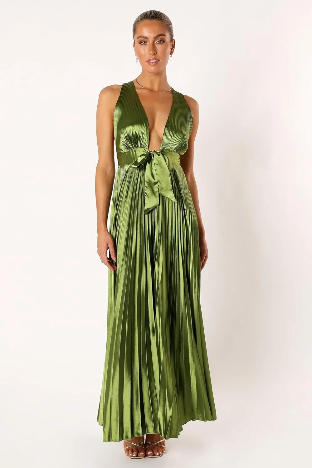 Petal & Pup Women's Kris Pleated Maxi Dress