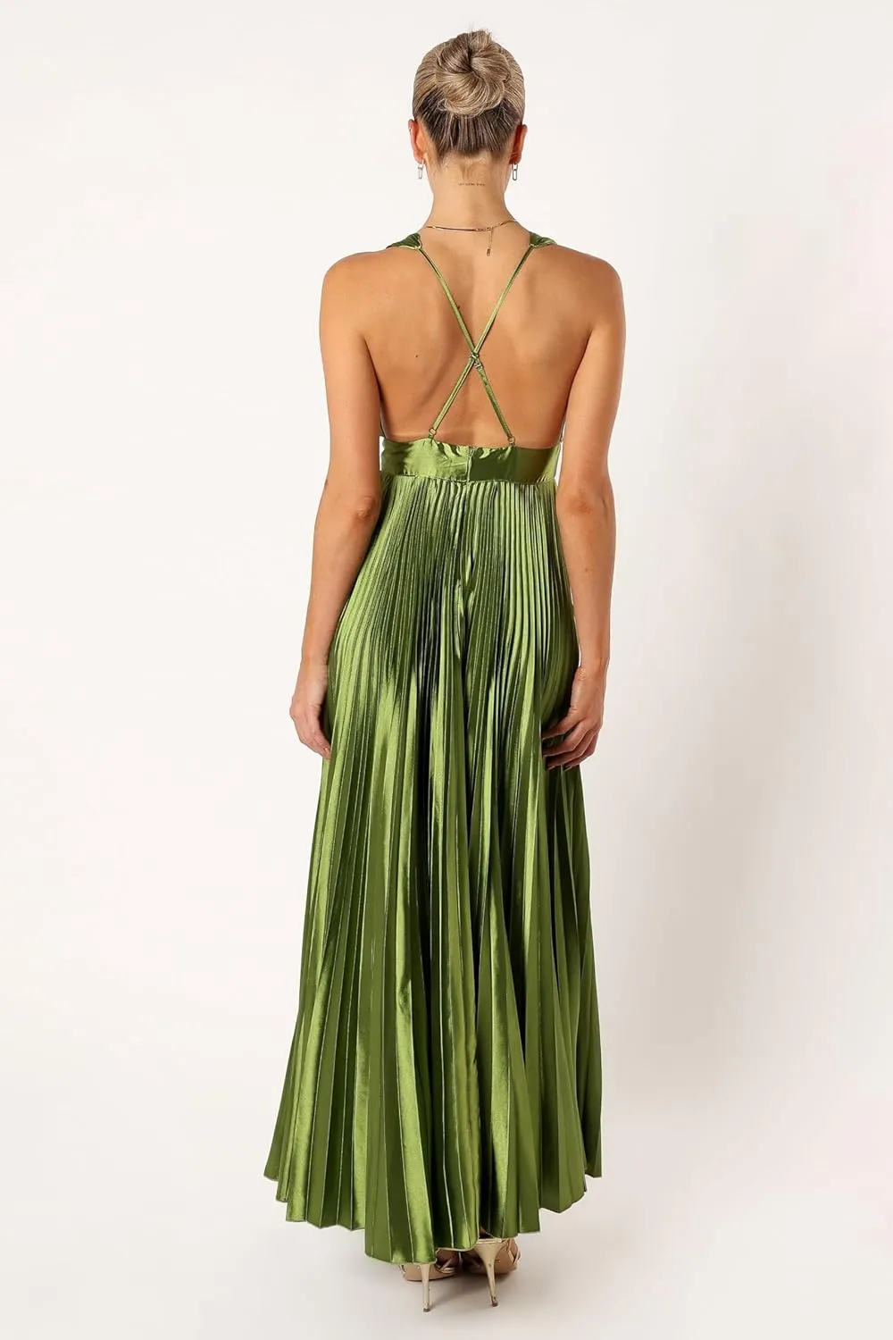 Petal & Pup Women's Kris Pleated Maxi Dress