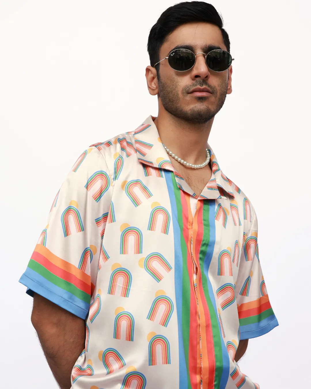 Rainbow Arches - Premium Soft Satin Shirt