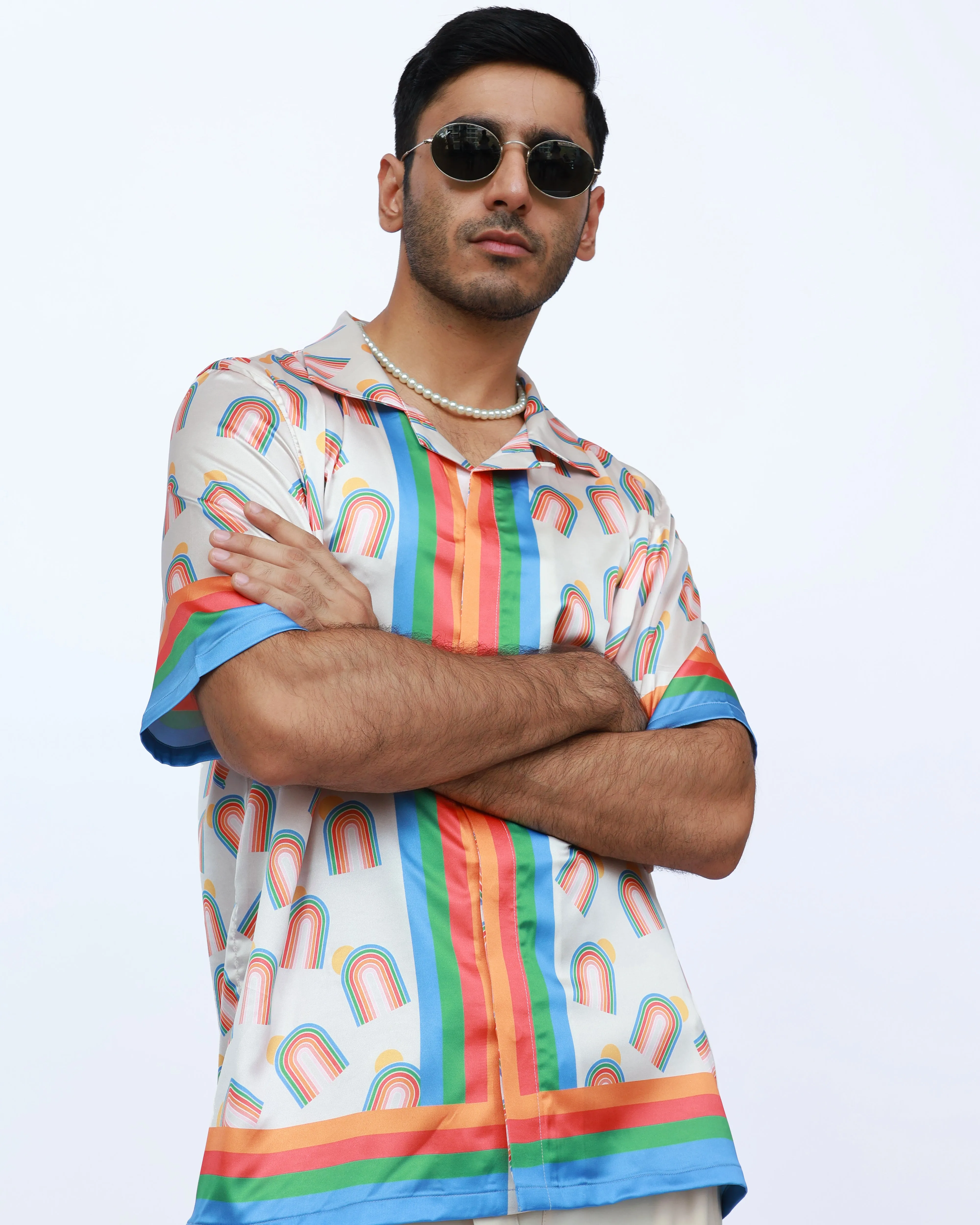 Rainbow Arches - Premium Soft Satin Shirt