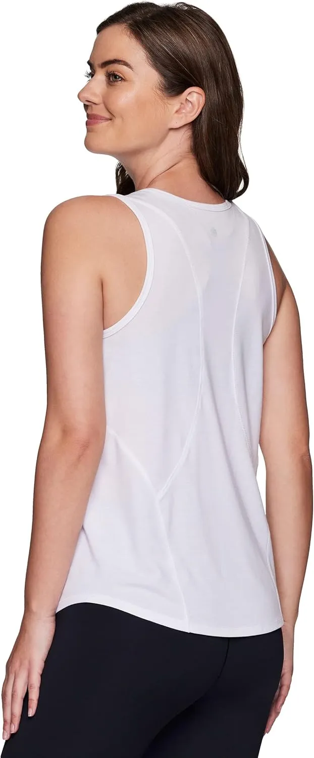 RBX Active Women's Fashion Basics Regular Length Super Soft Flowy Yoga Tank Top