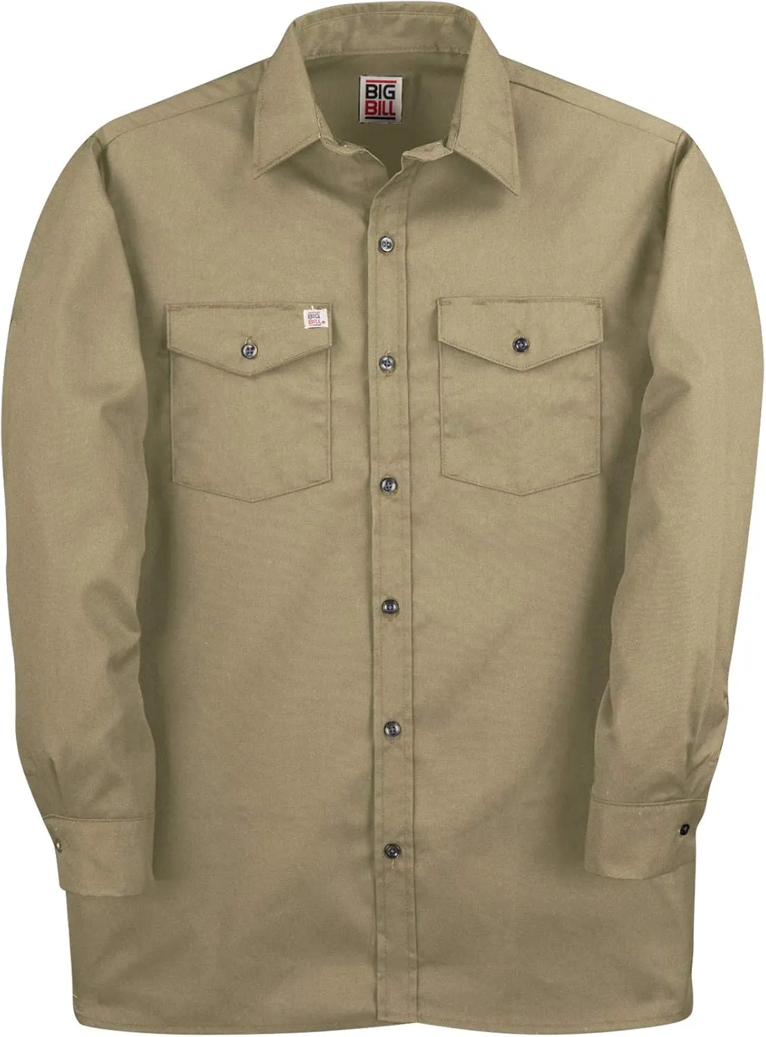 Regular and Big and Tall Long Sleeve Premium Work Shirts to 5XB and 5XT in 5 Colors Made in Canada