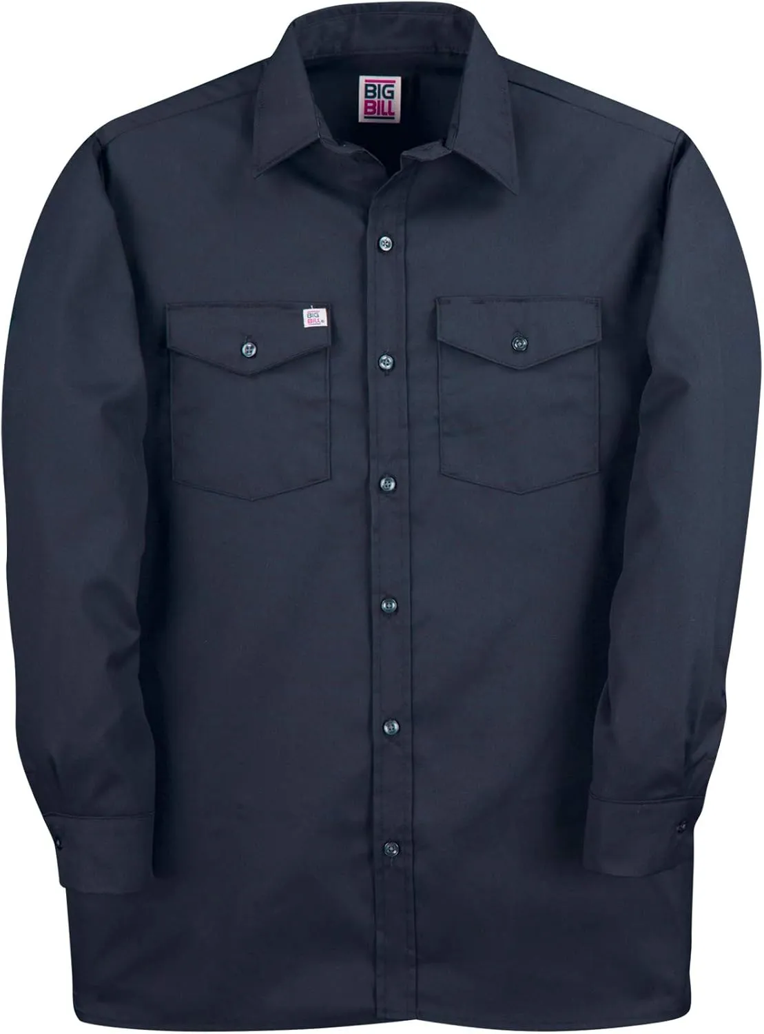 Regular and Big and Tall Long Sleeve Premium Work Shirts to 5XB and 5XT in 5 Colors Made in Canada