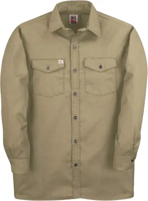 Regular and Big and Tall Long Sleeve Premium Work Shirts to 5XB and 5XT in 5 Colors Made in Canada
