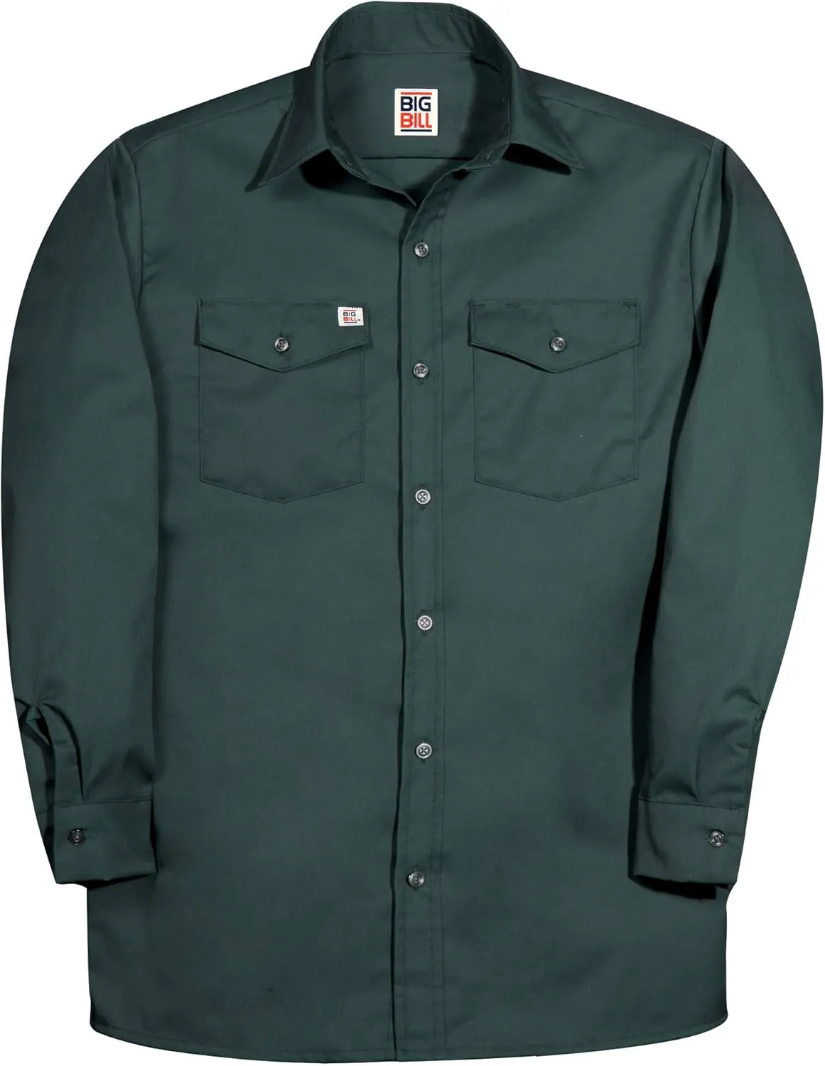 Regular and Big and Tall Long Sleeve Premium Work Shirts to 5XB and 5XT in 5 Colors Made in Canada