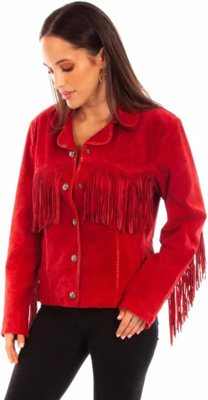 Scully Old Rust Womens Suede Fringe Jacket