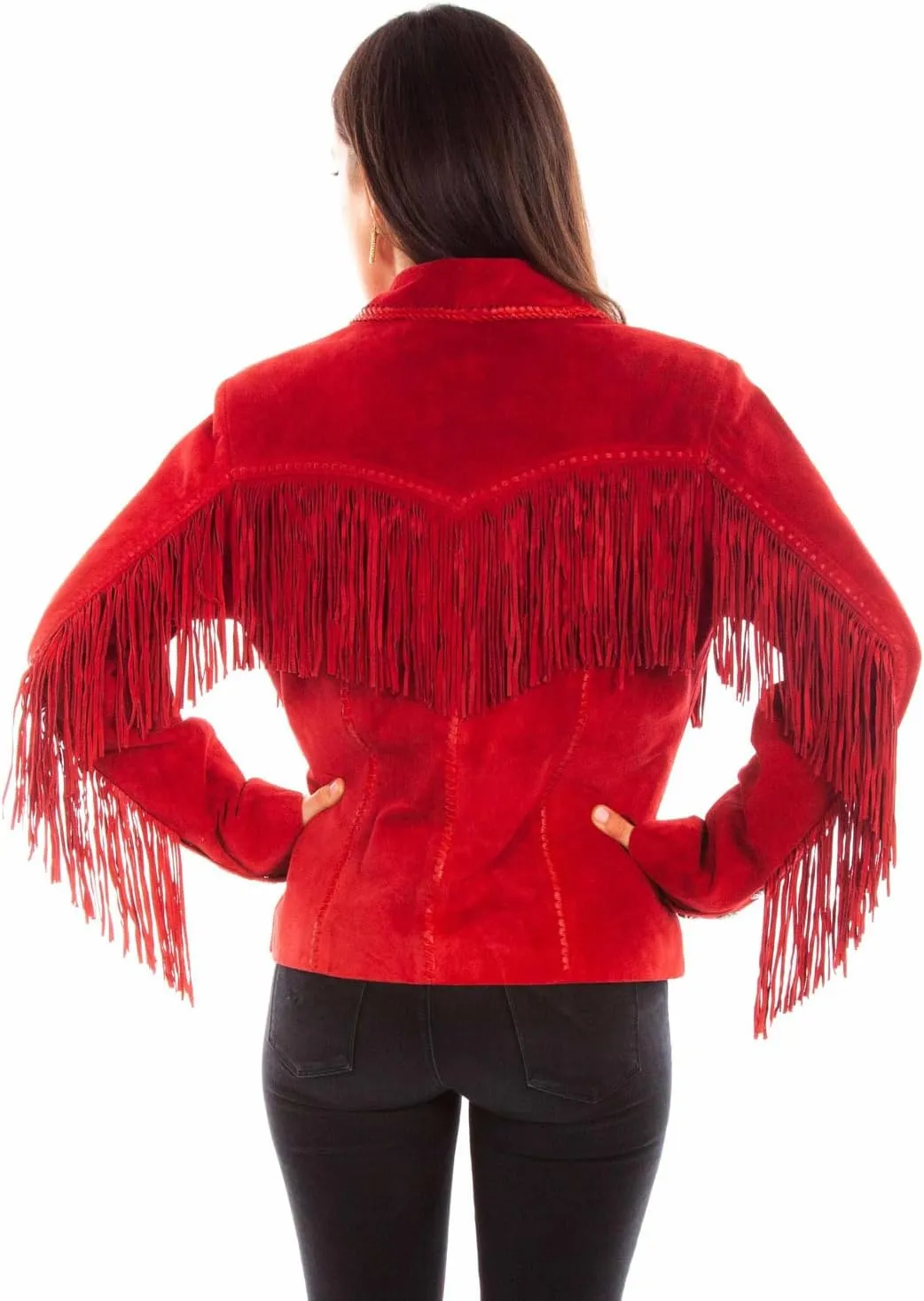Scully Old Rust Womens Suede Fringe Jacket