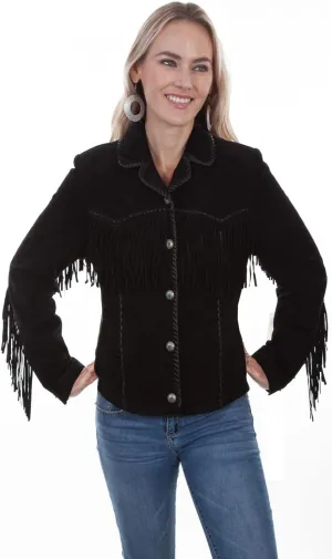 Scully Old Rust Womens Suede Fringe Jacket