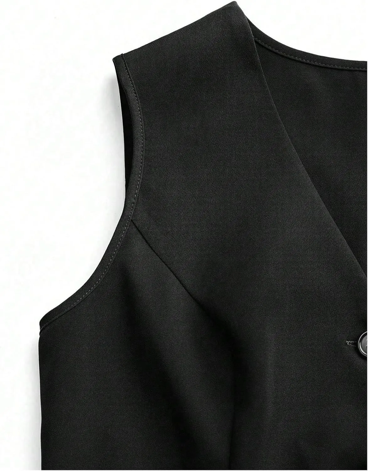 SHENHE Women's Suit Vest Button Down Sleeveless Blazer Waistcoat Dressy Jacket