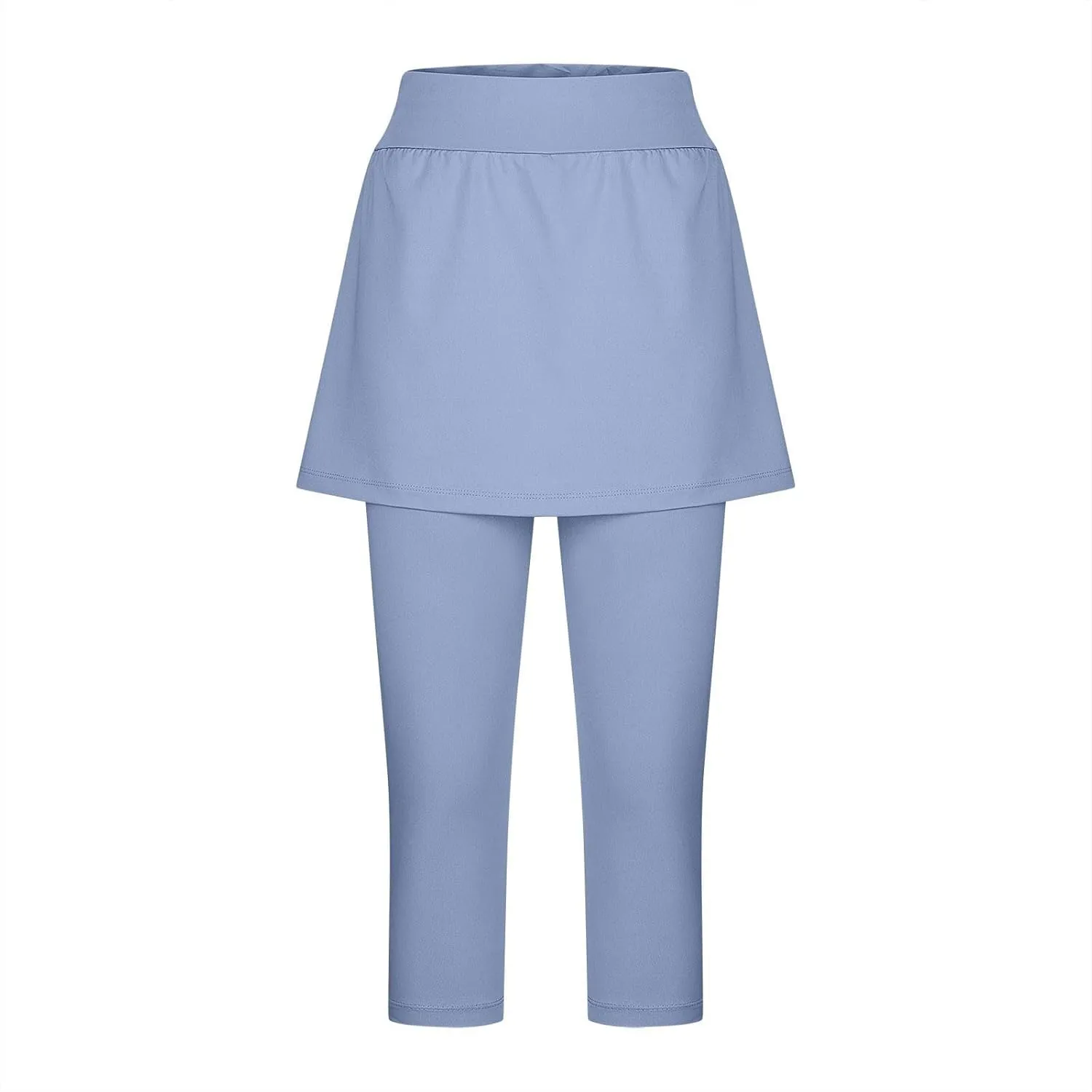 Skirted Leggings for Women 2025 Summer Tennis Golf Skorts Capris Gym Yoga Legging with Skirts