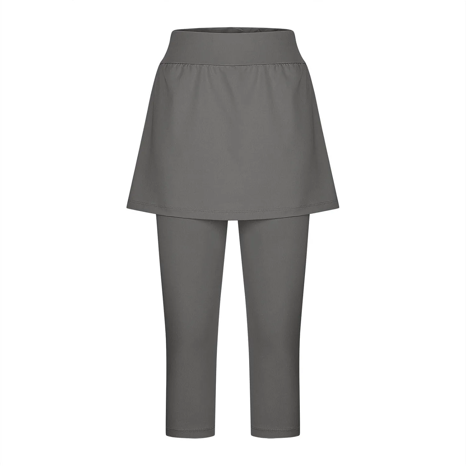 Skirted Leggings for Women 2025 Summer Tennis Golf Skorts Capris Gym Yoga Legging with Skirts