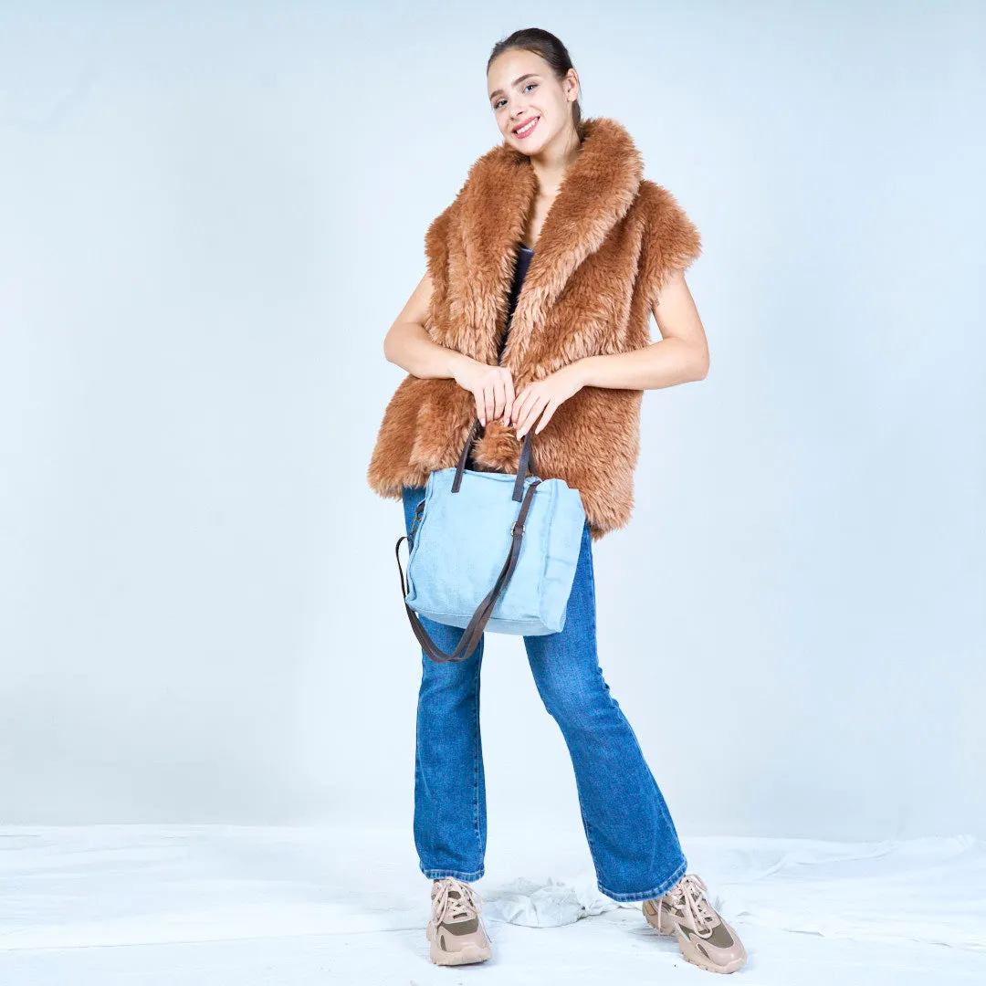 Stylish suede tote bags wholesale