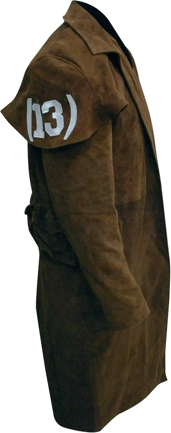 Suede Leather Duster Coat Mens - New Vegas Armor Classic Veteran Ranger Brown Trench Coat