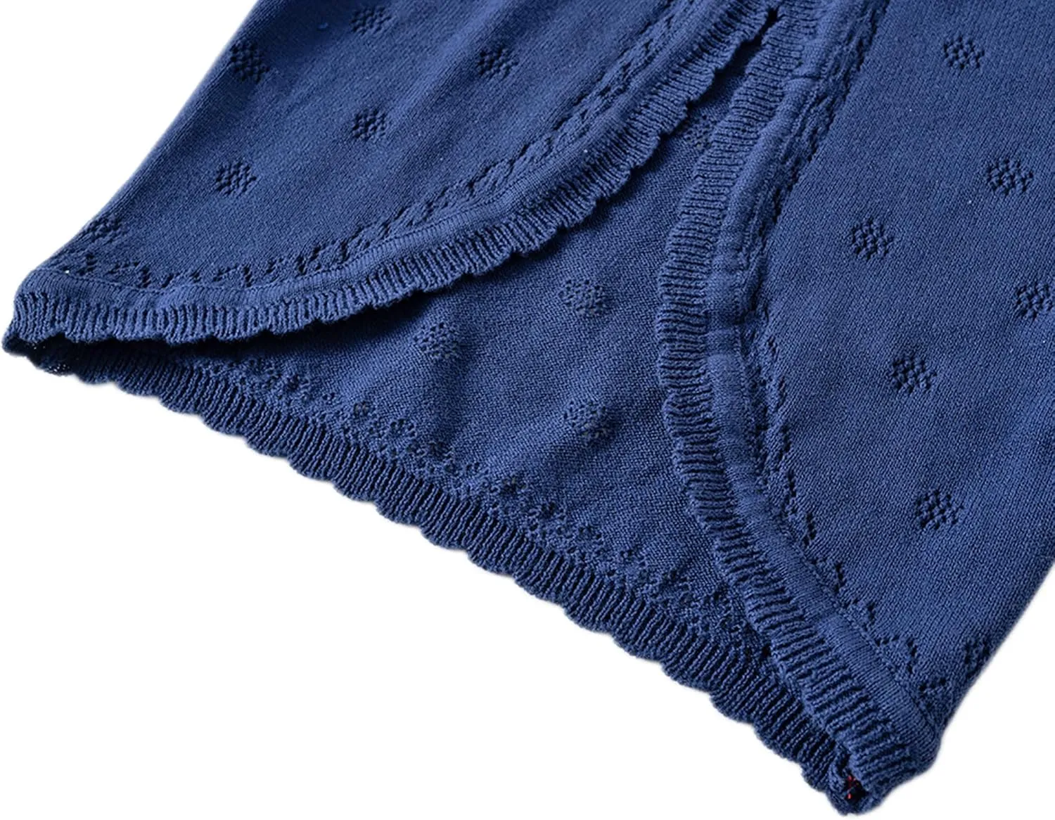 Toddler Girls Knit Cropped Bolero Shrug Little Kids Long Sleeve Open Front Cardigan Sweater, 6Months-7Years