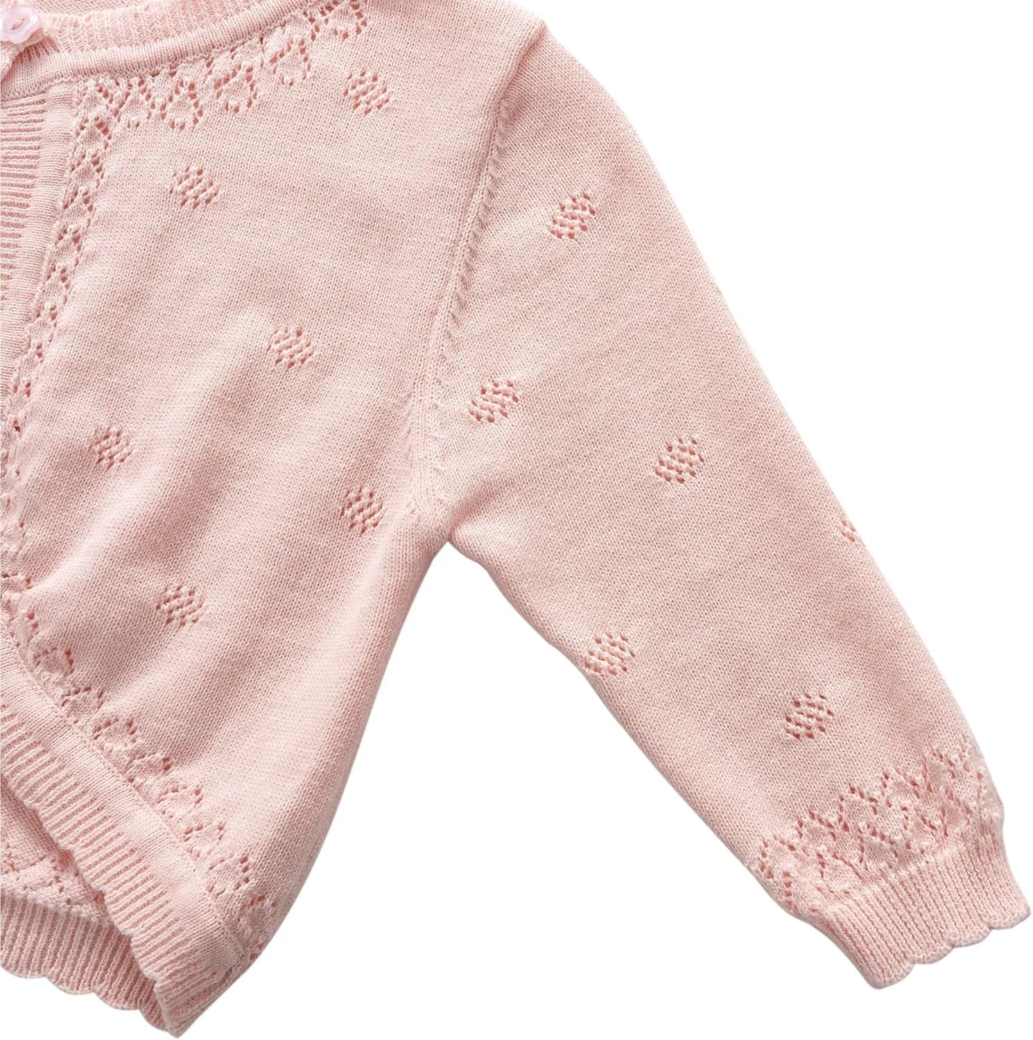 Toddler Girls Knit Cropped Bolero Shrug Little Kids Long Sleeve Open Front Cardigan Sweater, 6Months-7Years