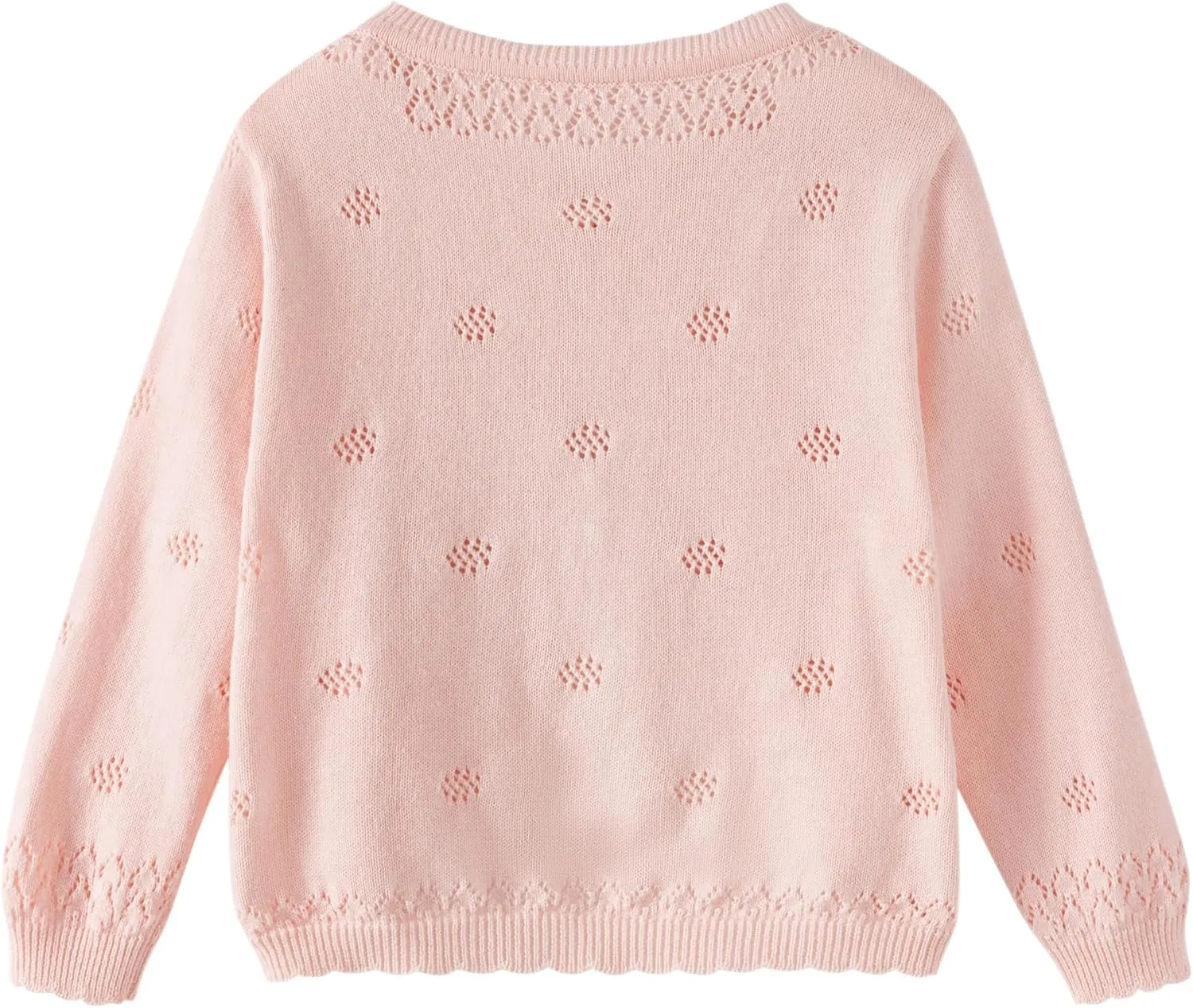Toddler Girls Knit Cropped Bolero Shrug Little Kids Long Sleeve Open Front Cardigan Sweater, 6Months-7Years