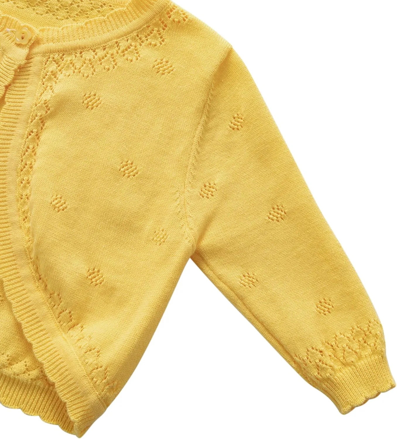Toddler Girls Knit Cropped Bolero Shrug Little Kids Long Sleeve Open Front Cardigan Sweater, 6Months-7Years