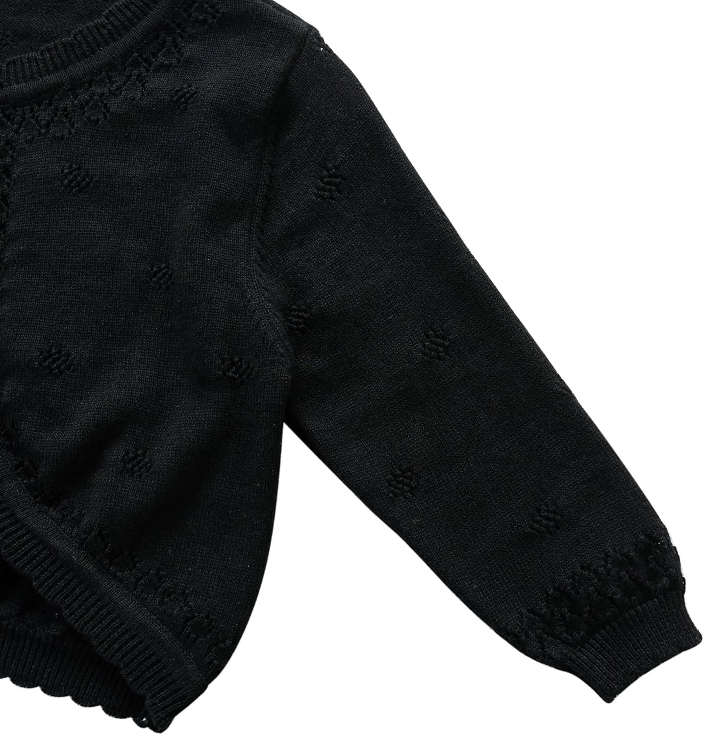 Toddler Girls Knit Cropped Bolero Shrug Little Kids Long Sleeve Open Front Cardigan Sweater, 6Months-7Years