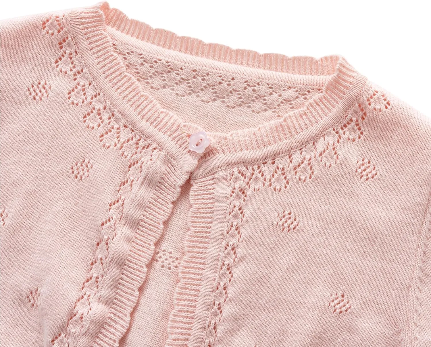 Toddler Girls Knit Cropped Bolero Shrug Little Kids Long Sleeve Open Front Cardigan Sweater, 6Months-7Years