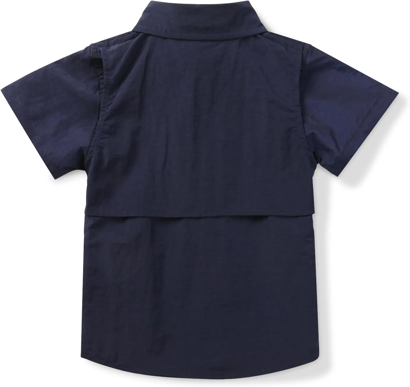 Toddler&Boys Shorts Sleeve Button Down Casual Shirts Quick Dry Solid Summer Outdoor Beach Tops