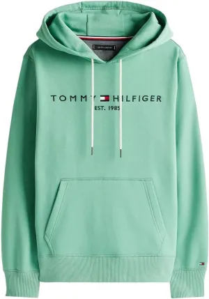 TOMMY HILFIGER Men's Iconic Fleece Embroidered Tommy Logo Pullover Hoodie Sweatshirt Collection 2024, Medium, Black