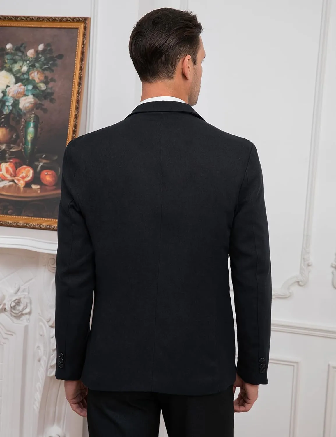 TURETRENDY Men's Casual Blazer Sport Coat Slim Fit One Button Suit Lightweight Sport Jacket