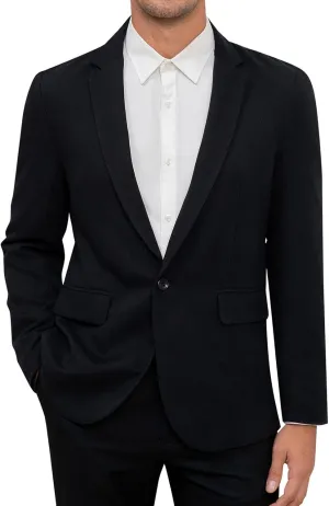 TURETRENDY Men's Casual Blazer Sport Coat Slim Fit One Button Suit Lightweight Sport Jacket