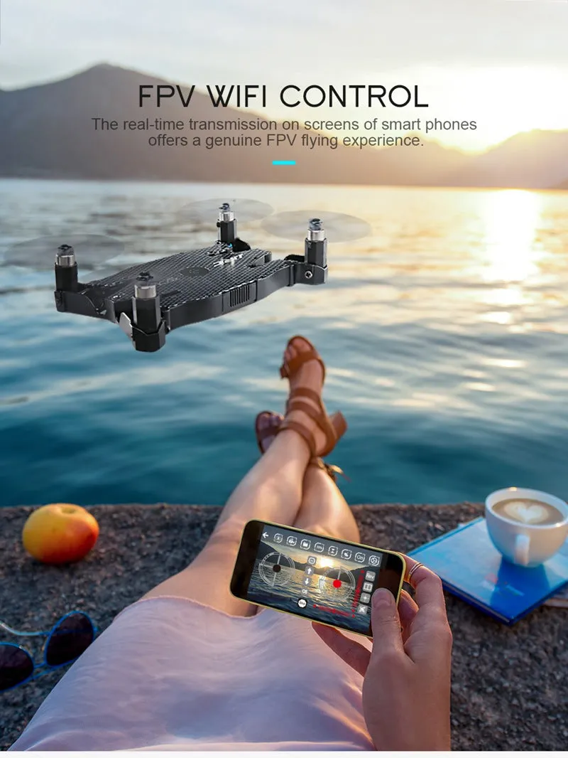 Ultrathin Wifi FPV Selfie Quadcopter Drone with Camera