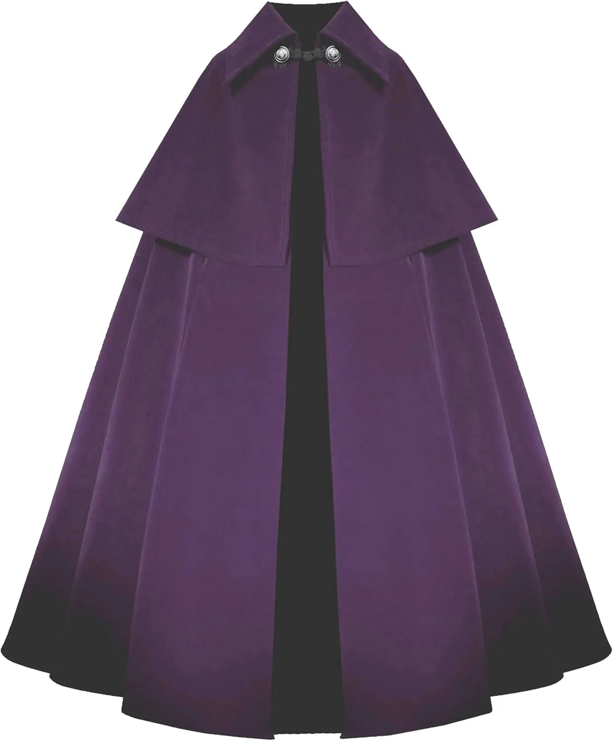 Victorian Historical Steampunk Gothic Renaissance Medieval Velvet Cape Cloak