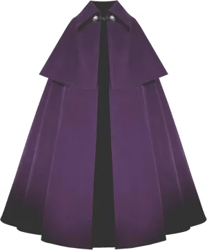 Victorian Historical Steampunk Gothic Renaissance Medieval Velvet Cape Cloak